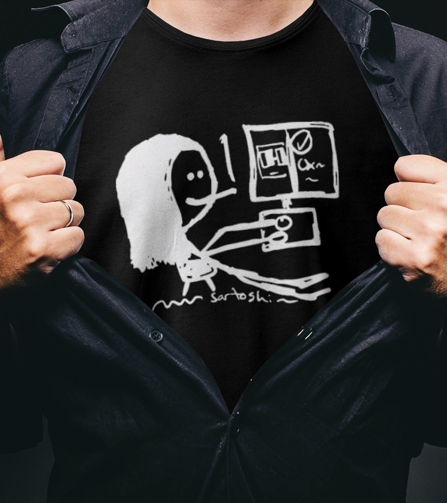 I Have 6 In The Office Stick Figure Computer Drawing Saratoshi T-Shirt