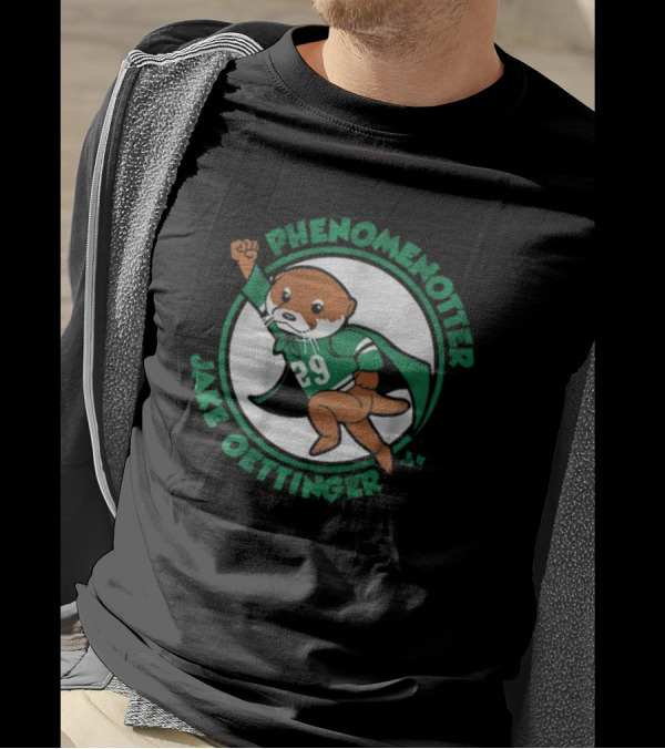 Phenomenotter Jake Oettinger 29 Green Superhero Otter T-Shirt