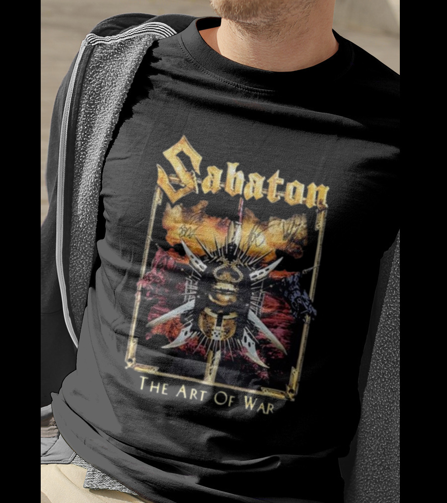 Sabaton Signed The Art Of War Album Cover T-Shirt