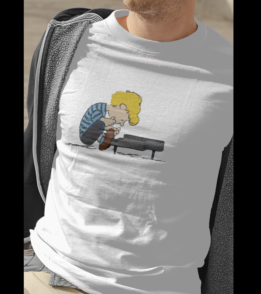 Peanuts Schroeder Piano Player Iconic Comic Strip Character T-Shirt