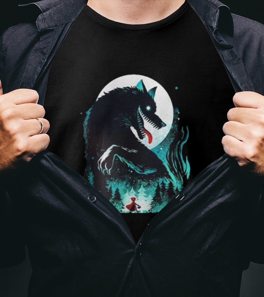 The Wolf Tale Moonlit Forest Encounter T-Shirt