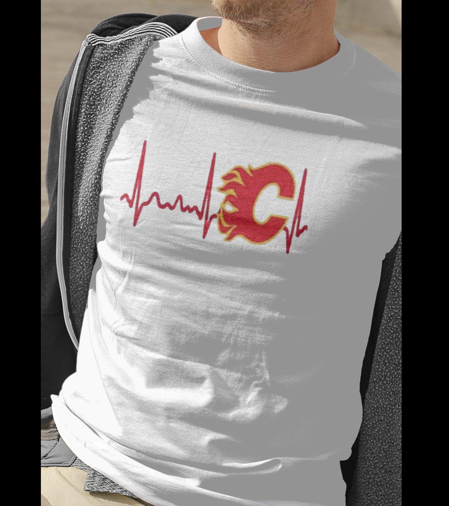 Calgary Flames Heartbeat T-Shirt
