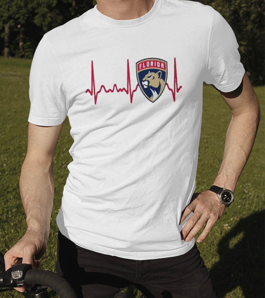 Florida Panthers Heartbeat Hockey T-Shirt