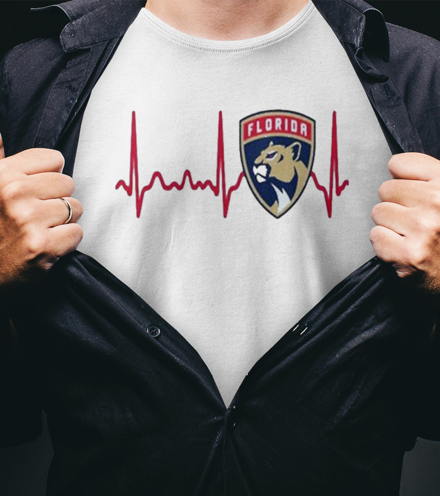 Florida Panthers Heartbeat Hockey T-Shirt