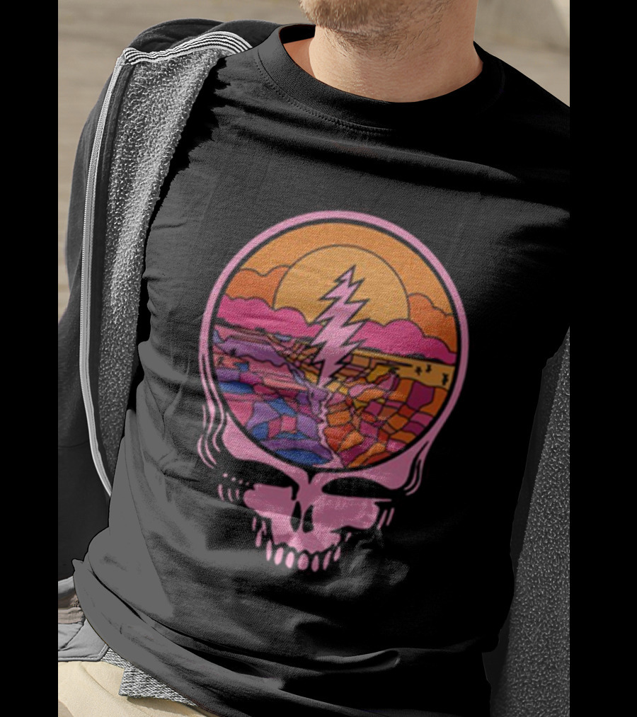 Grateful Dead The Canyon Steal Your Face Lightning Bolt Desert Sunset T-Shirt