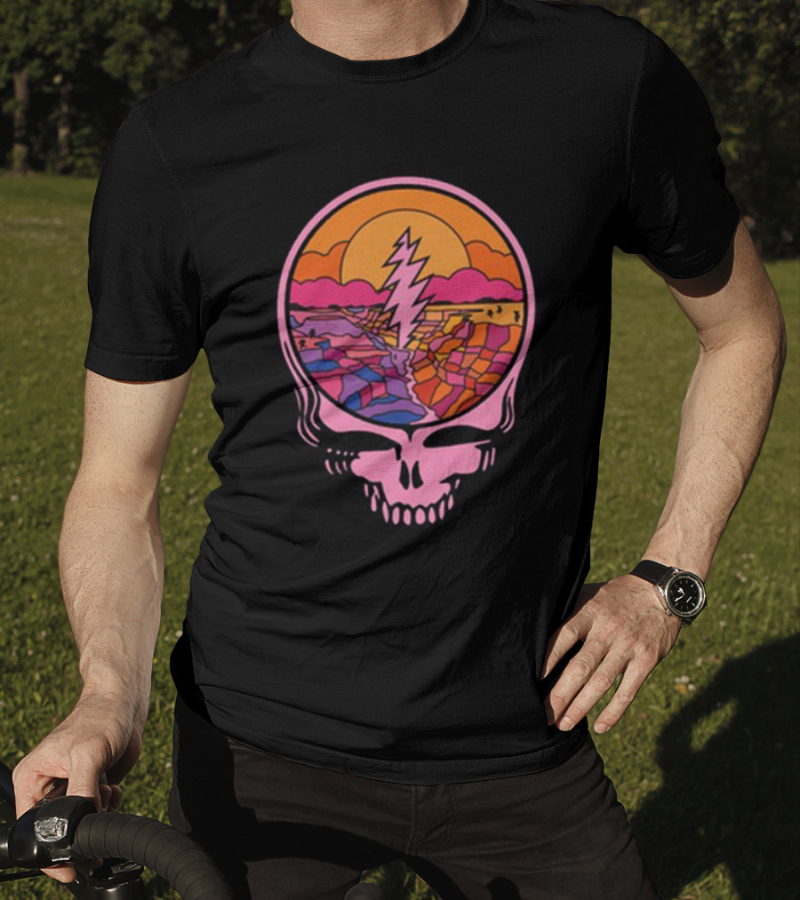 Grateful Dead The Canyon Steal Your Face Lightning Bolt Desert Sunset T-Shirt