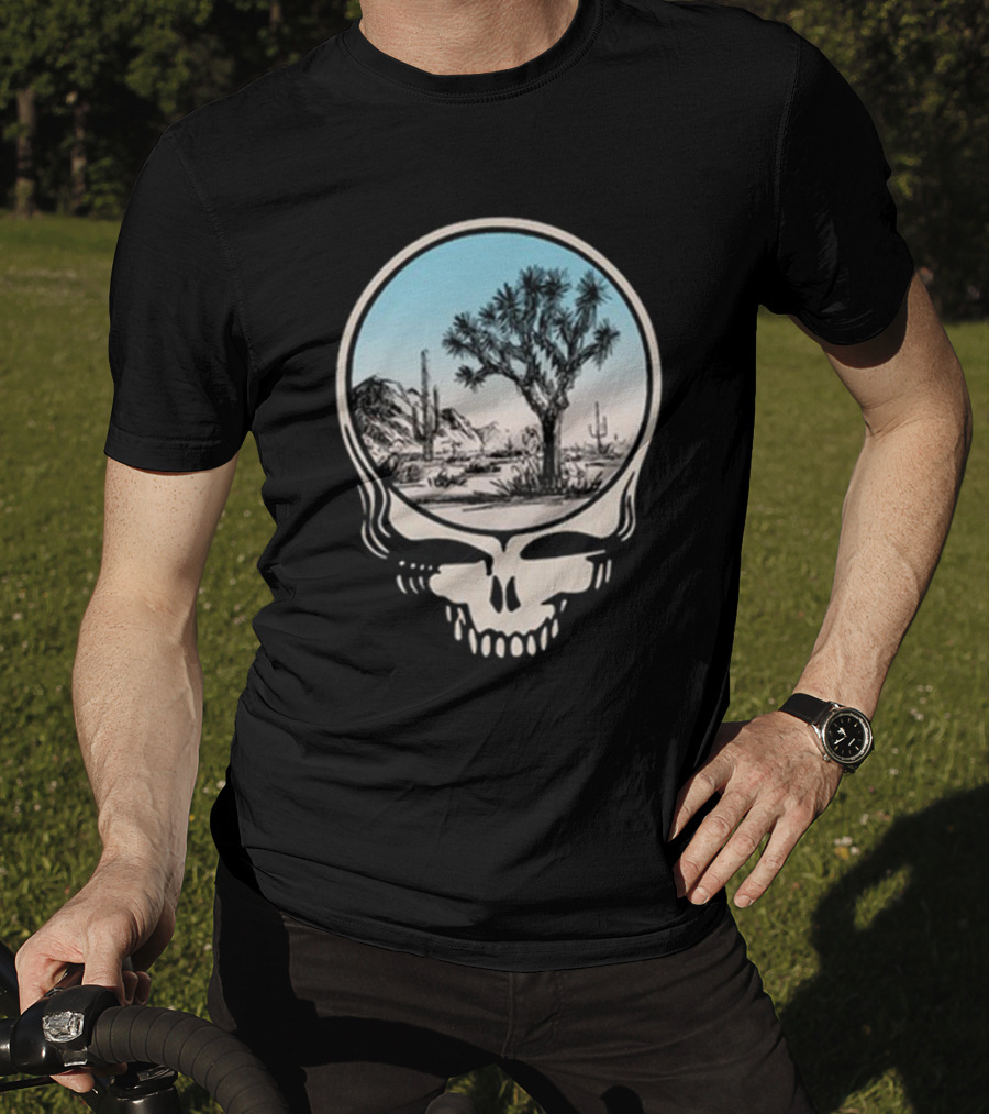 Grateful Dead Skull Desert Scene With Cacti And Joshua Tree T-Shirt