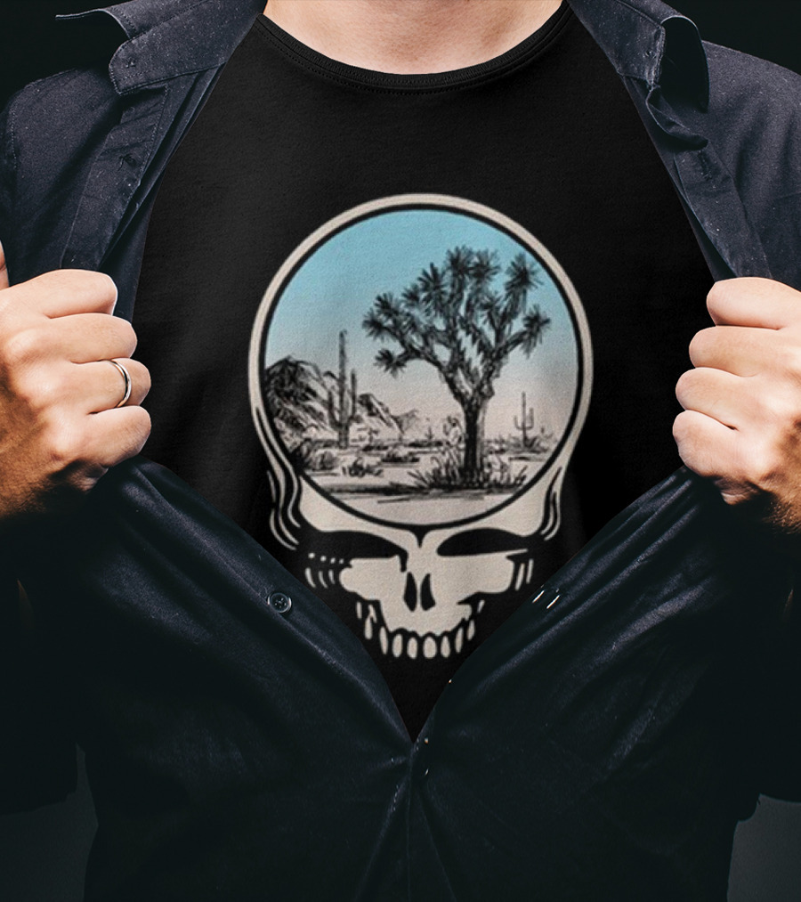 Grateful Dead Skull Desert Scene With Cacti And Joshua Tree T-Shirt