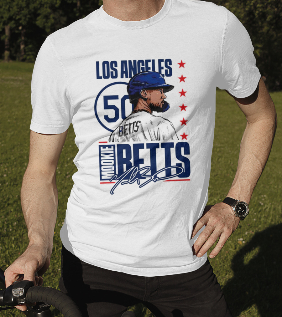 Mookie Betts 50 Los Angeles Dodgers Baseball Stars T-Shirt