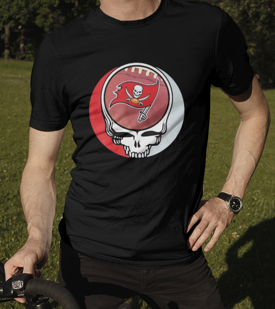 Tampa Bay Buccaneers Grateful Dead Skull Logo Custom T-Shirt