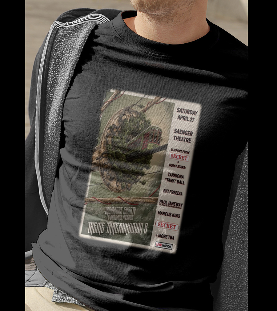 Trombone Shorty And Orleans Avenue Treme Threauxdown 8 Saenger Theatre April 27 With Tarriona Tank Ball And Big Freedia T-Shirt