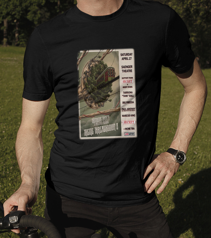 Trombone Shorty And Orleans Avenue Treme Threauxdown 8 Saenger Theatre April 27 With Tarriona Tank Ball And Big Freedia T-Shirt