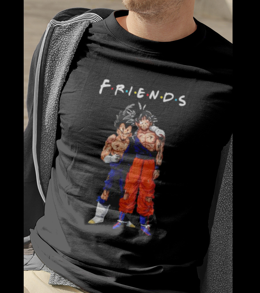 Goku And Vegeta FRIENDS TV Show Crossover T-Shirt