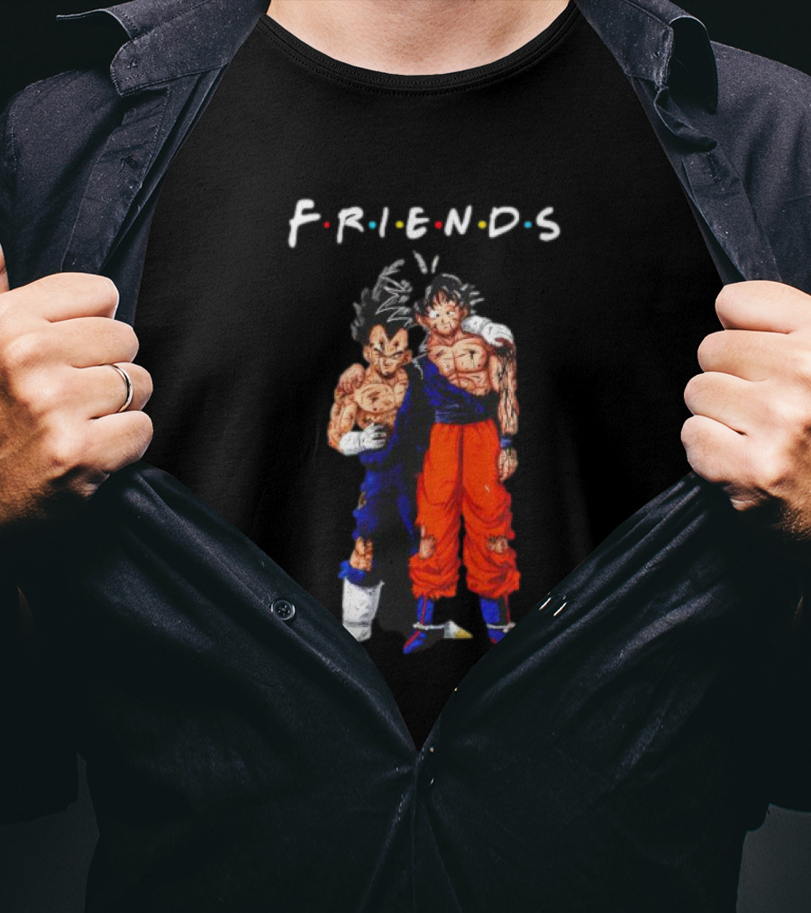 Goku And Vegeta FRIENDS TV Show Crossover T-Shirt