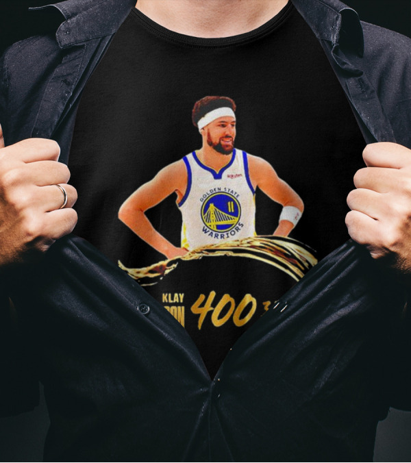 Klay Thompson 400 Three Pointers Golden State Warriors 3PM Gold Blooded T-Shirt