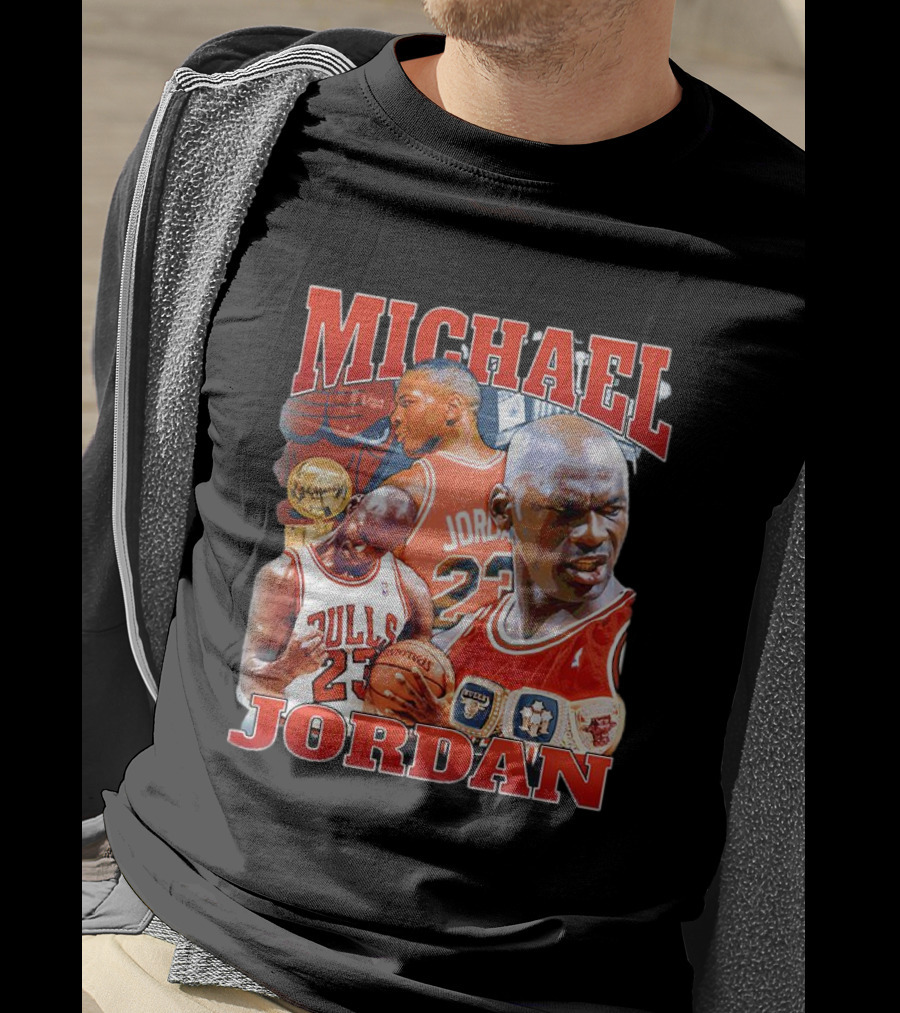 Michael Jordan Bulls 23 Vintage NBA Champion T-Shirt