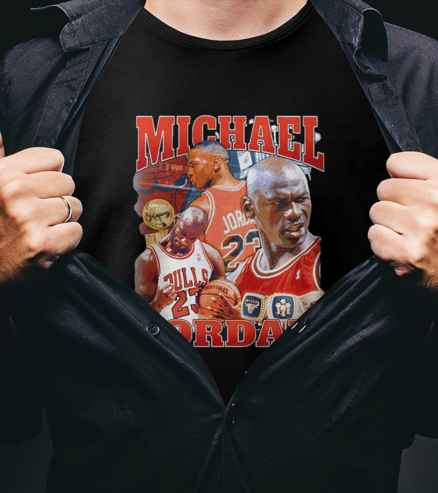 Michael Jordan Bulls 23 Vintage NBA Champion T-Shirt