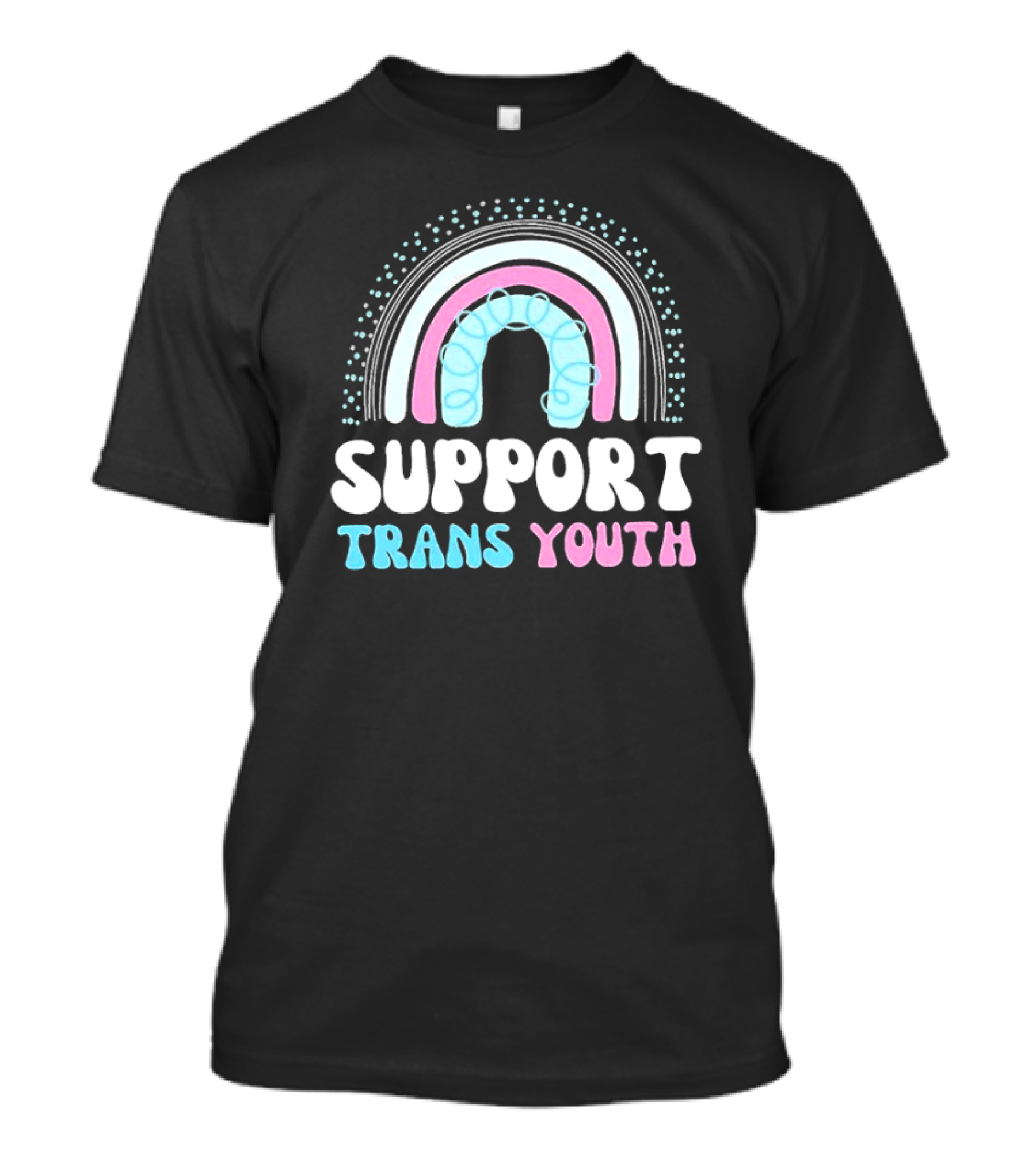 Support Trans Youth Rainbow Rights Ally Pride T-Shirt