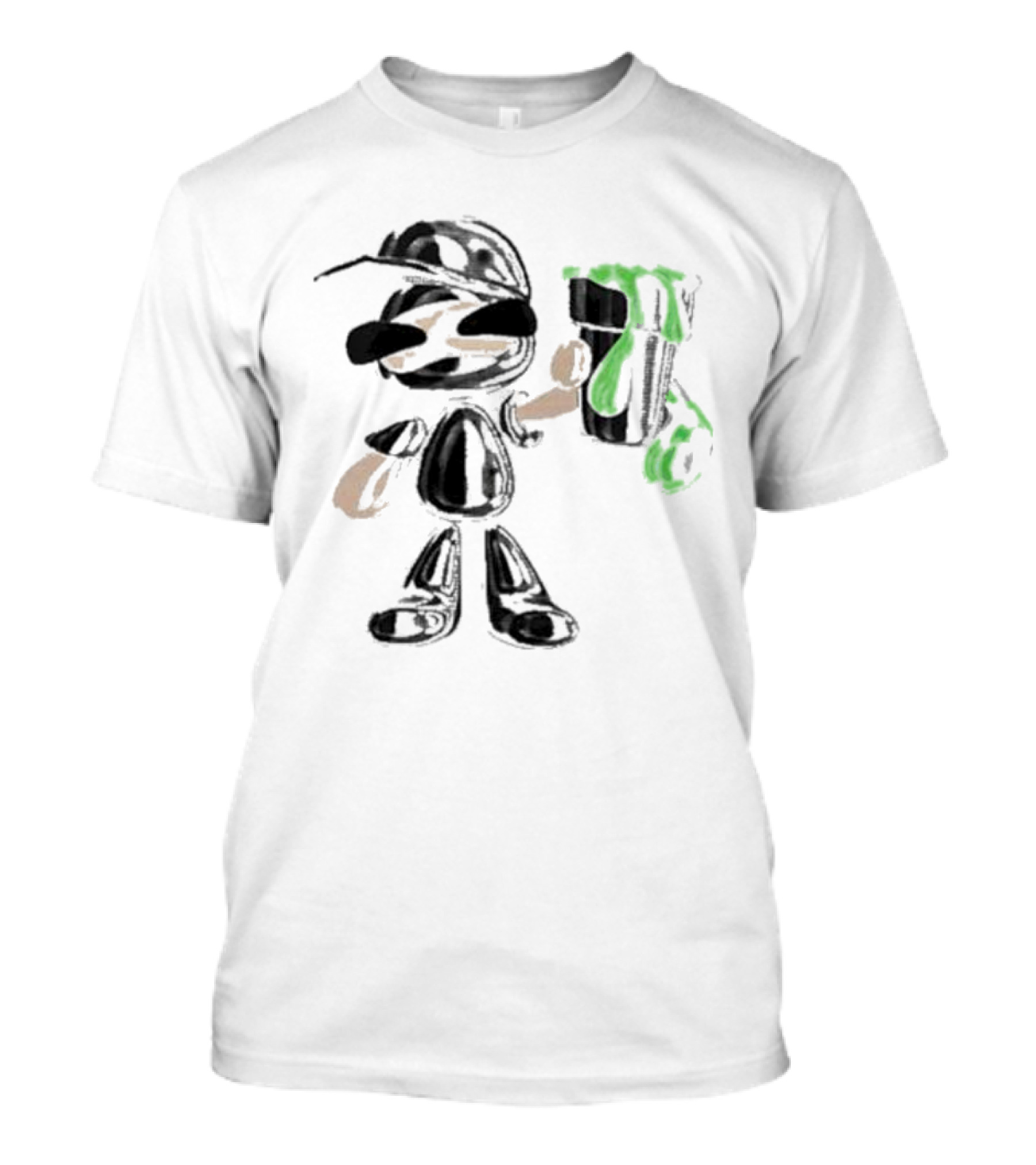 Twizzy Rich Luh Crankem Graffiti Character With Green Paint Can T-Shirt