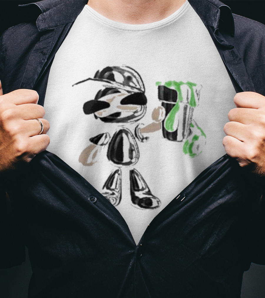 Twizzy Rich Luh Crankem Graffiti Character With Green Paint Can T-Shirt