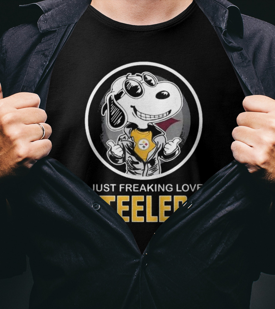 I Just Freaking Love Steelers Pittsburgh Steelers Snoopy T-Shirt