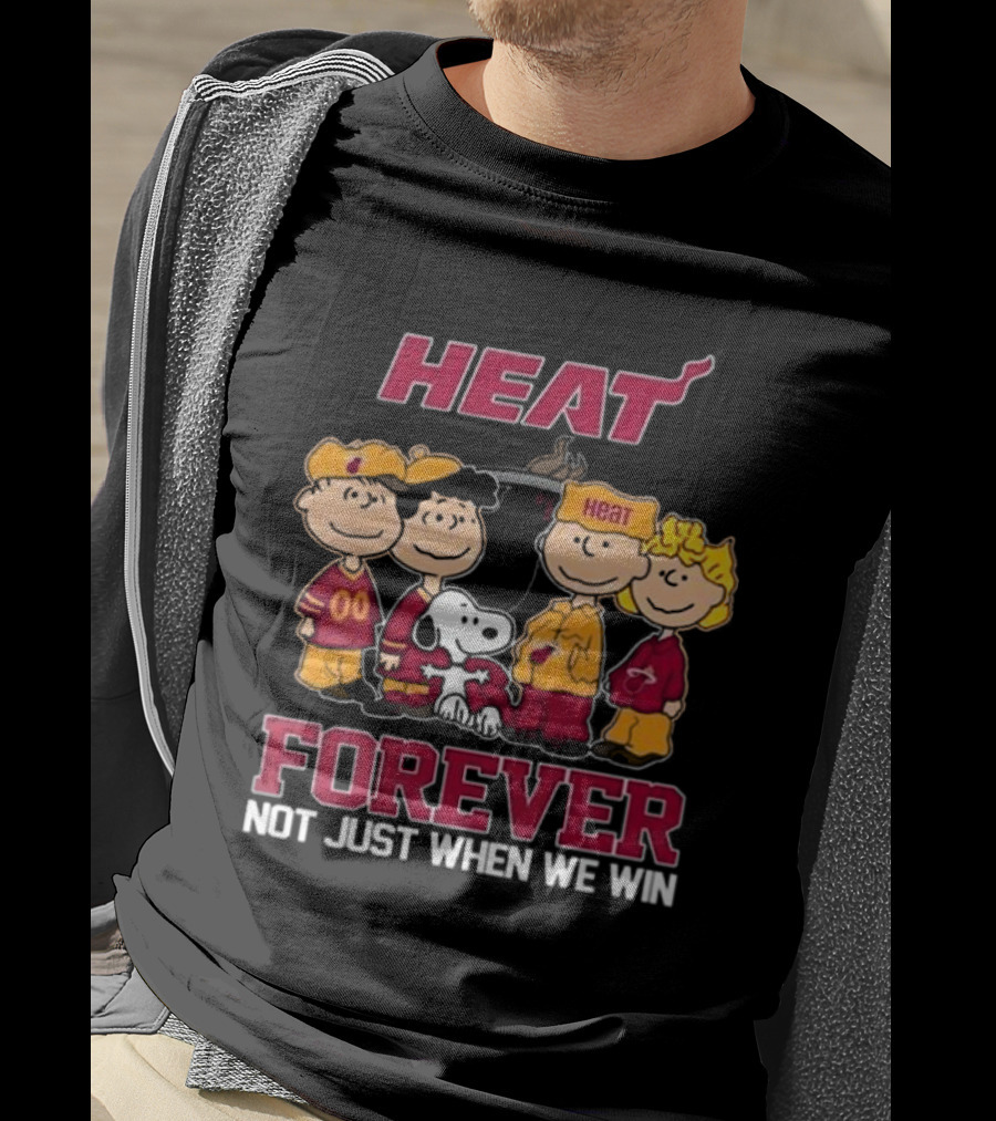 Miami Heat Snoopy And Friends Forever Not Just When We Win T-Shirt