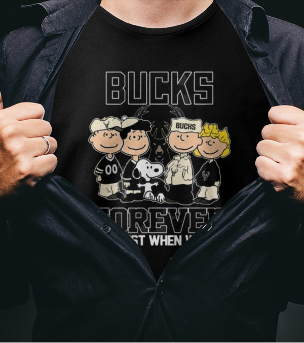 Milwaukee Bucks Snoopy And Friends Bucks Forever Not Just When We Win T-Shirt