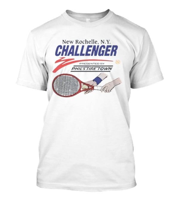 New Rochelle N.Y. Challenger Tennis Tournament Racket And Ball T-Shirt