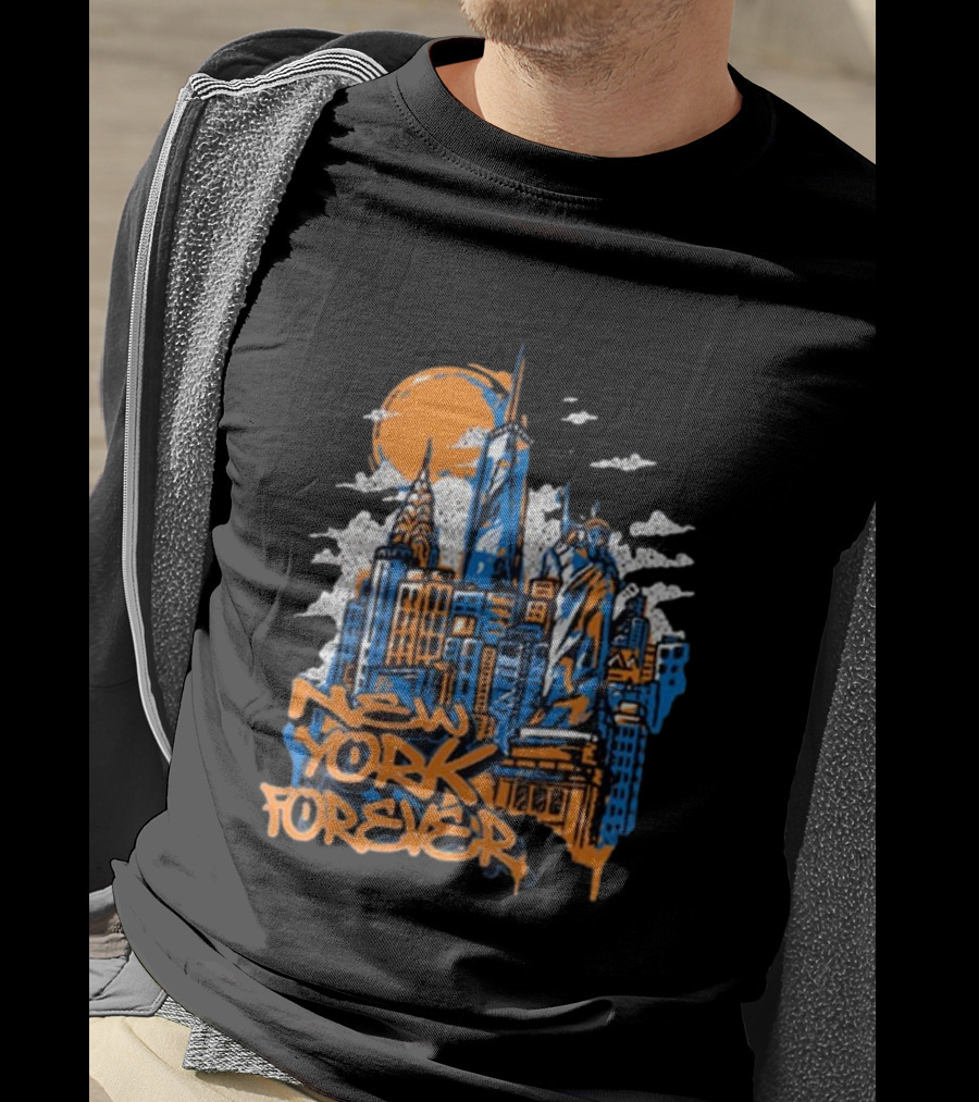 New York Knicks New York Forever Skyline T-Shirt