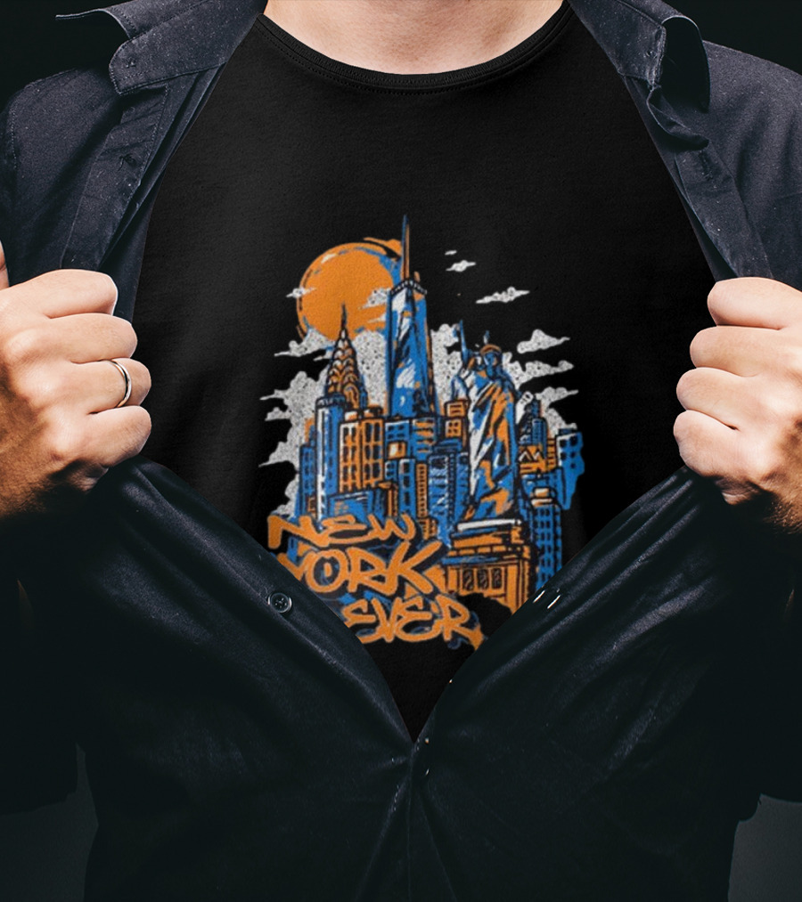 New York Knicks New York Forever Skyline T-Shirt