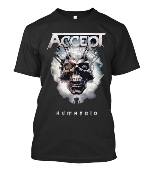 Accept Humanoid Skull Cybernetic T-Shirt