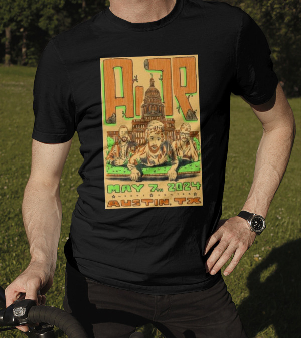 AJR May 7 2024 Austin TX Tour Capitol Building T-Shirt