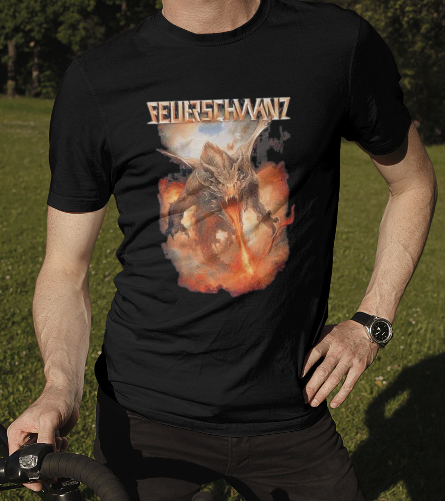Feuerschwanz Drache Fire-Breathing Dragon Fantasy T-Shirt