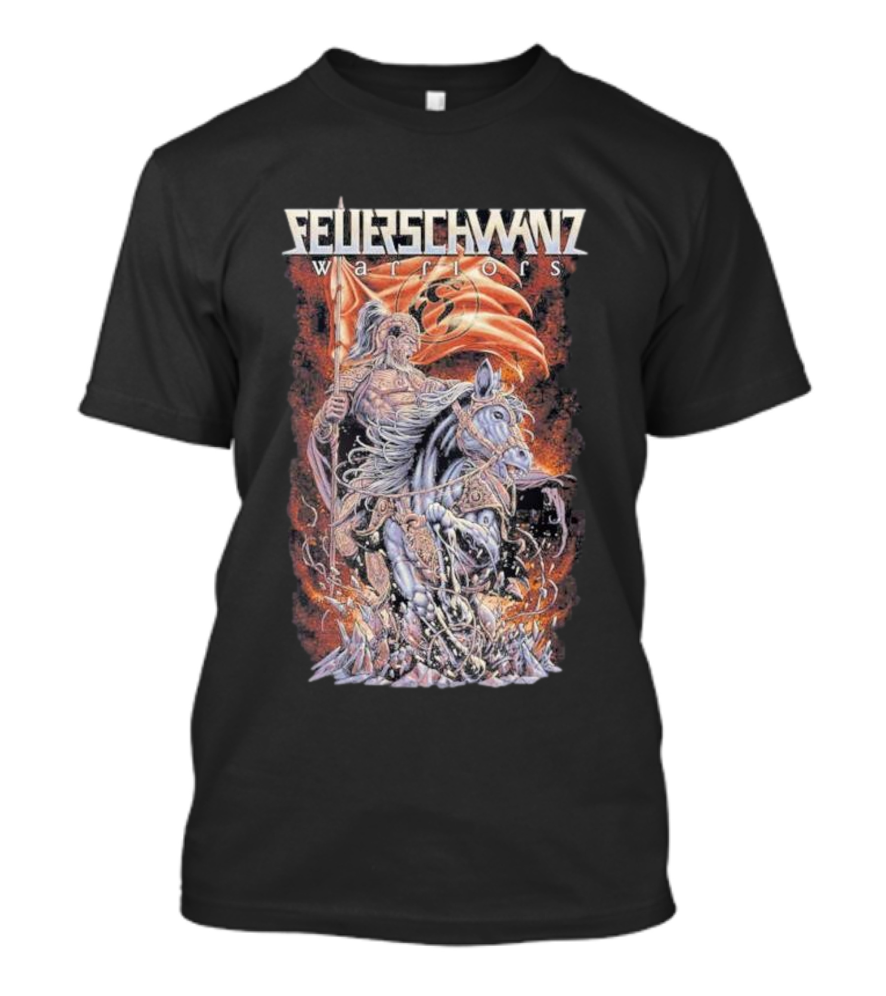 Feuerschwanz Warriors Rohirrim Knight On Horseback With Flag T-Shirt