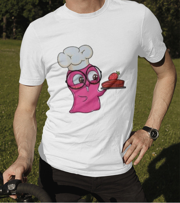 Slime Sam Chef With Cake And Strawberry T-Shirt