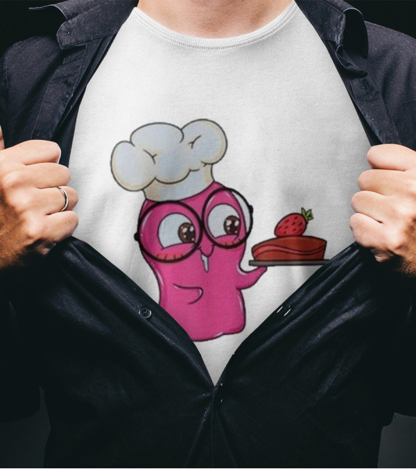 Slime Sam Chef With Cake And Strawberry T-Shirt