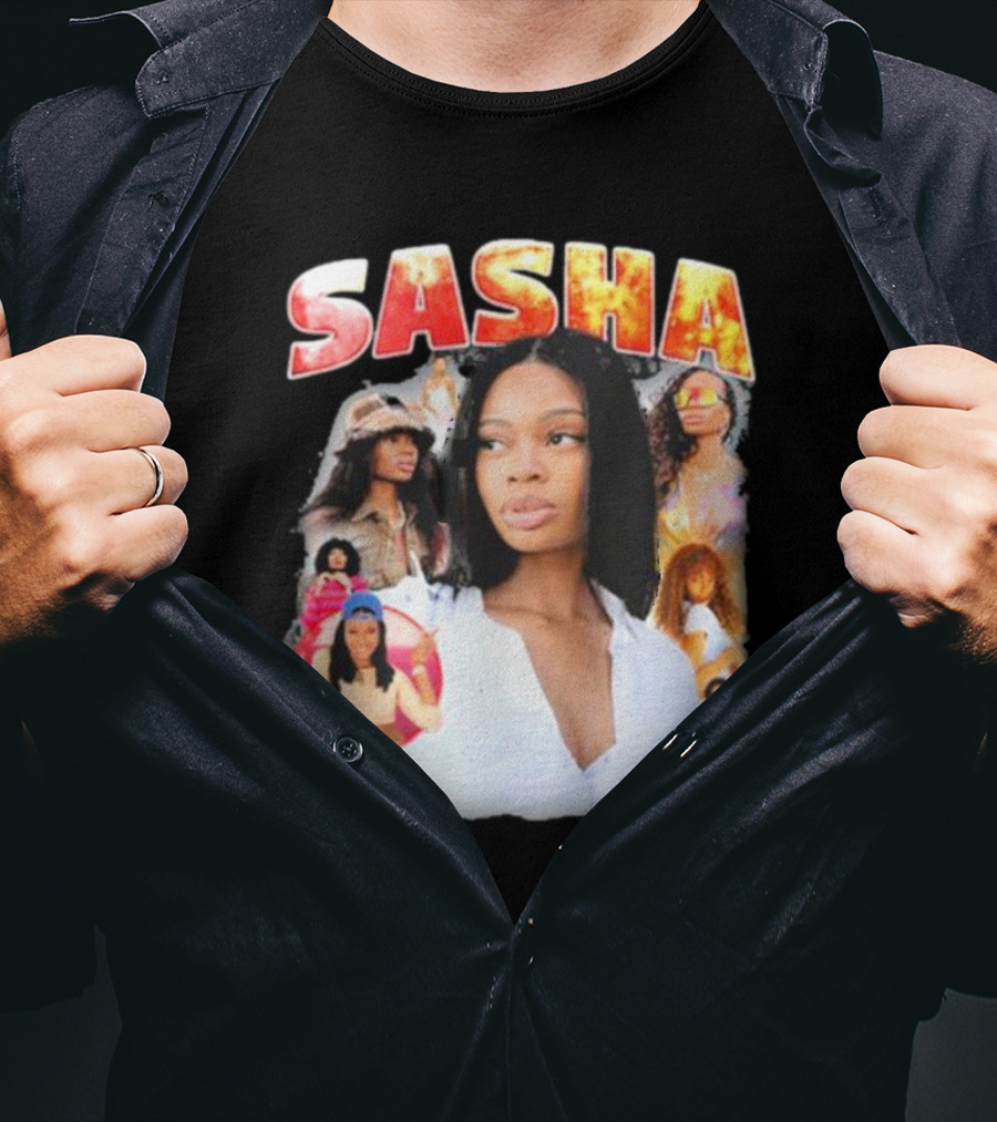 Sasha Iconic Collage Featuring Diverse Fashion Styles T-Shirt