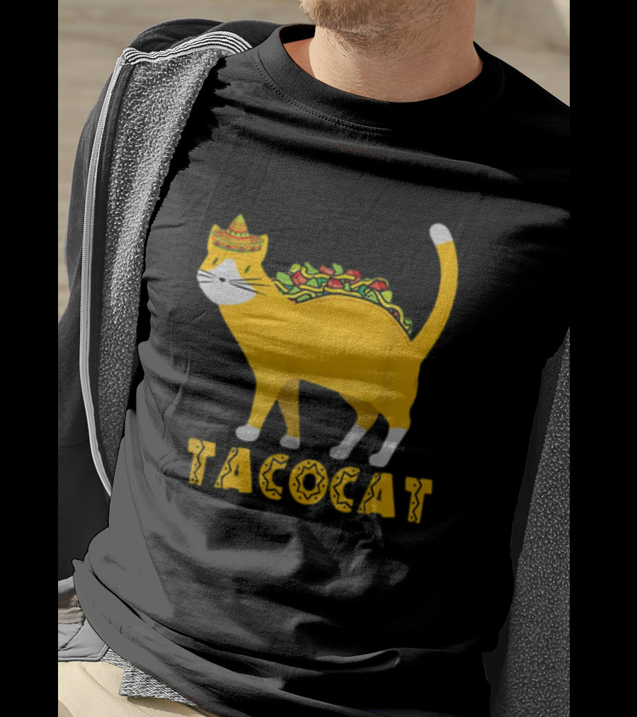Tacocat Sombrero Taco Cat With Tacos Mexican Food Graphic 365 T-Shirt