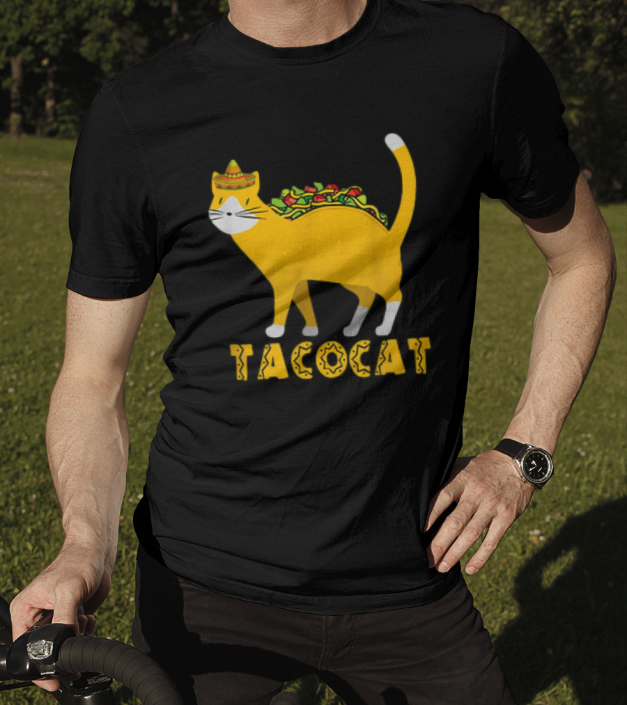 Tacocat Sombrero Taco Cat With Tacos Mexican Food Graphic 365 T-Shirt