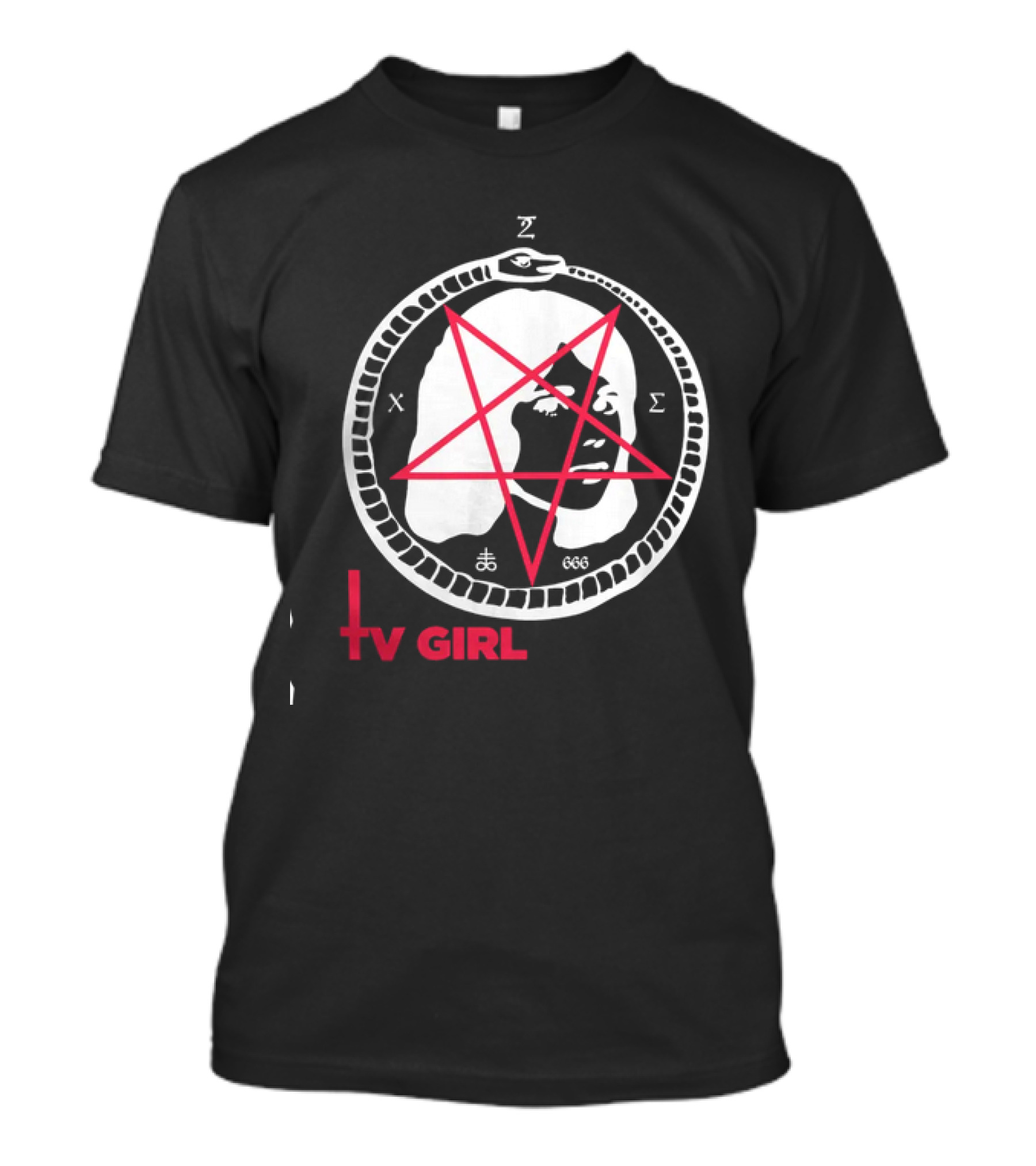 TV Girl Satanic Pentagram Serpent T-Shirt