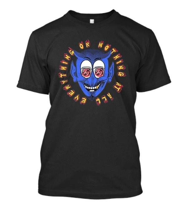 Foo Fighters 2024 Devil Everything Or Nothing At All Tour Colorful Blue Character Iconic Band T-Shirt