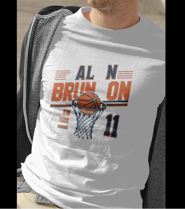 Jalen Brunson New York Knicks Basketball Net Number 11 T-Shirt
