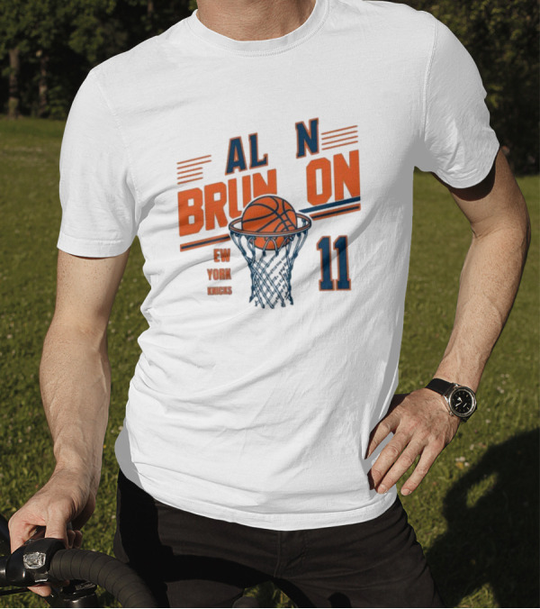 Jalen Brunson New York Knicks Basketball Net Number 11 T-Shirt