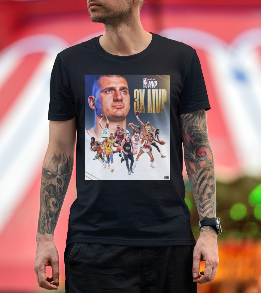 Nikola Jokic 3X MVP Denver Nuggets 2024 NBA Legends T-Shirt