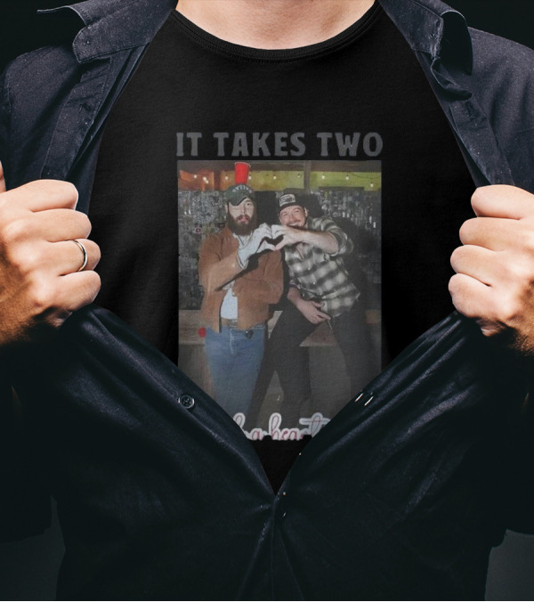 Post Malone Morgan Wallen It Takes Two To Break A Heart In Two Heart Gesture T-Shirt