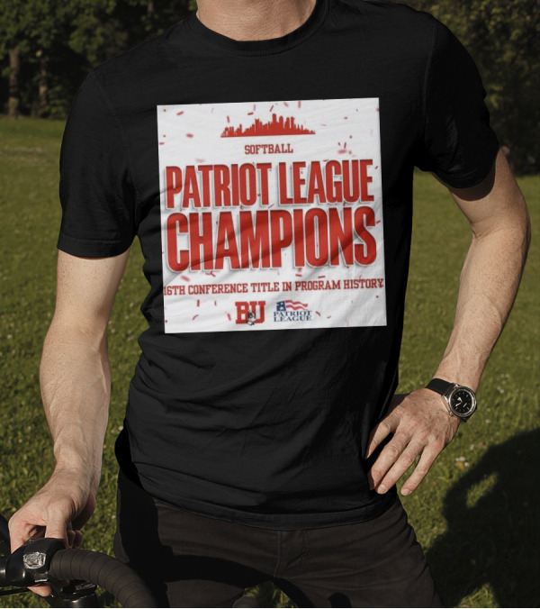 Boston University Softball Patriot League Champions 2024 16th Conference Title T-Shirt