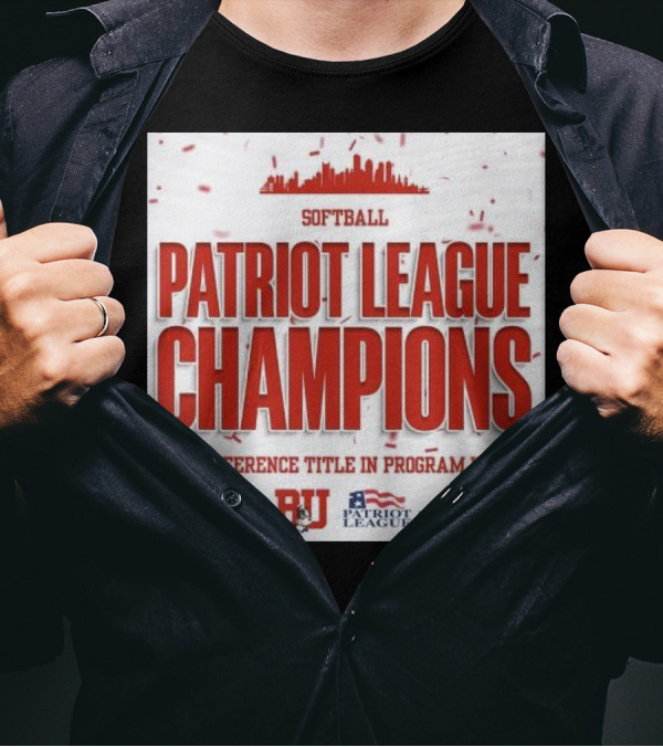 Boston University Softball Patriot League Champions 2024 16th Conference Title T-Shirt