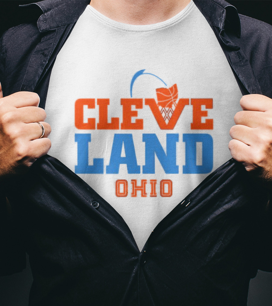 Cleveland Ohio Basketball Net T-Shirt