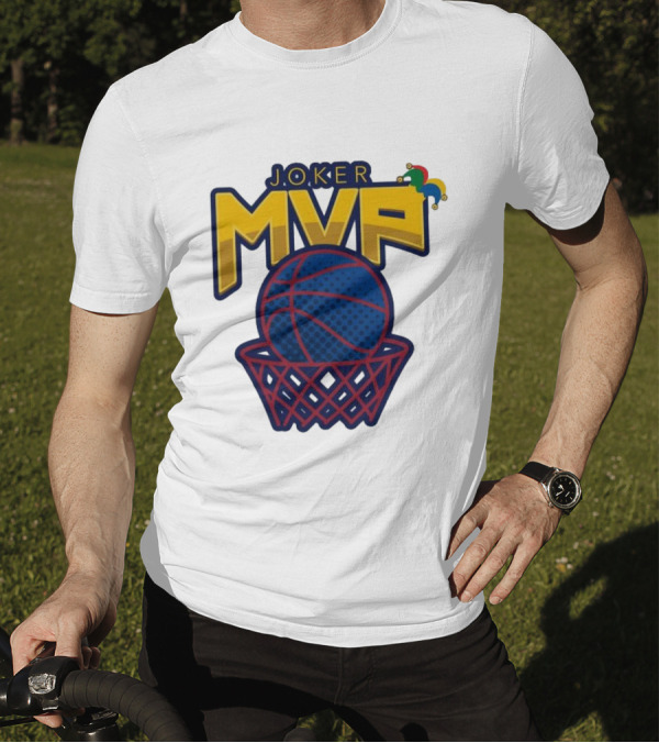 Joker MVP Basketball Net Denver Nuggets Emblem T-Shirt