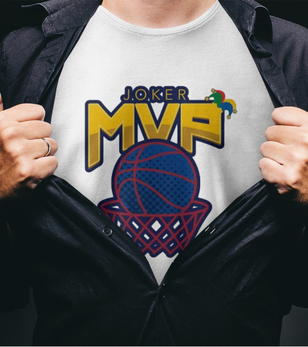 Joker MVP Basketball Net Denver Nuggets Emblem T-Shirt